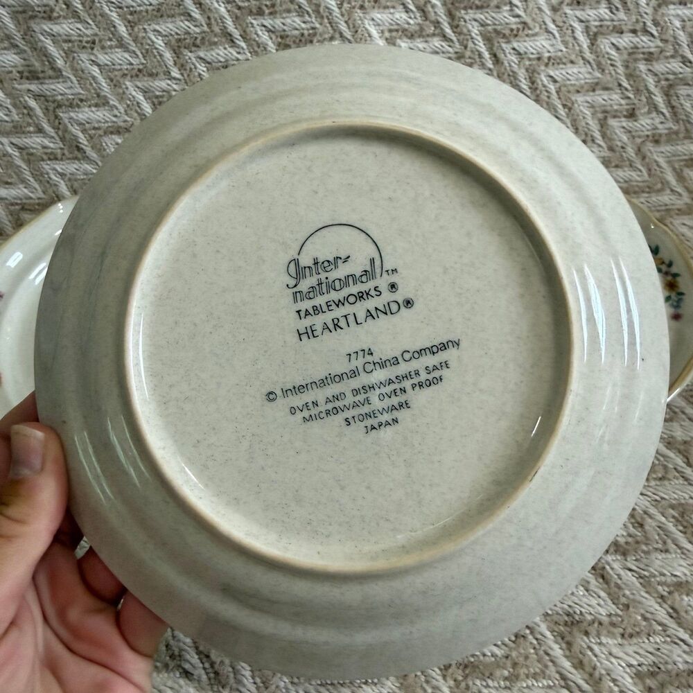 Vintage International China Stoneware HEARTLAND Set of 3 Salad Plates - Picture 3 of 5